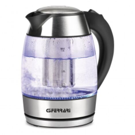 G3 Ferrari BolleBlu bollitore elettrico 1,8 L 2200 W Nero Acciaio inossidabile Trasparente