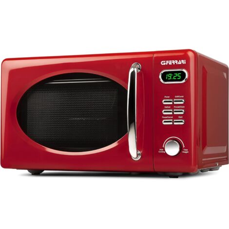 G3 ferrari g10155 microonde vintage combinato digitale "sapormio vintage", 1150w, 20 litri, 8 programmi, rosso