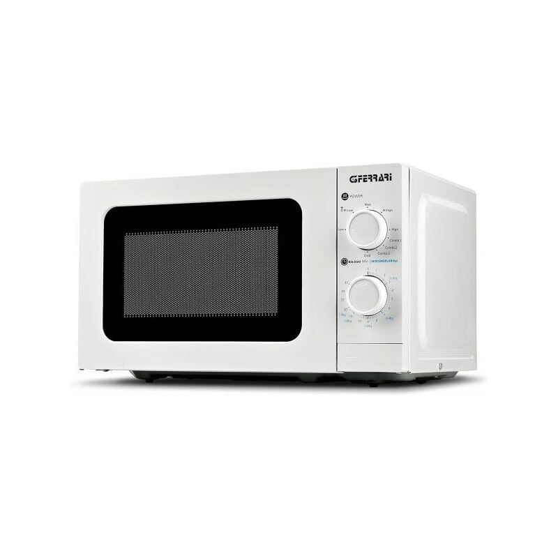 Image of G10172 forno a microonde otello, 20 litri, 700w, timer 35 minuti, luce interna, accessori inclusi, bianco - G3 Ferrari