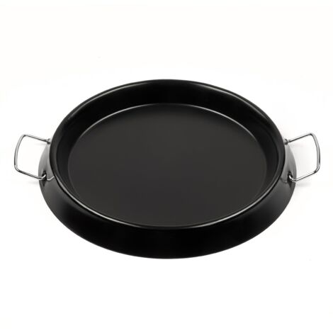 G3 Ferrari G10184 Padella antiaderente per forno pizza G10177 Delizia Anniversary, Maniglie in metallo con rivestimento anti scottatura, Accessorio opzionale, Utilizzabile come Paellera, Nero