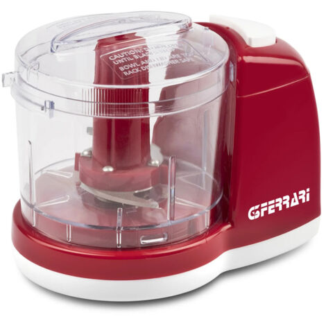 G3 Ferrari G20155 Tritatutto Realmix 2, 150 W, Capacità 350 ml, Funzione Pulse, Lame INOX, Doppia sicurezza, Bianco/Rosso
