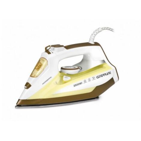G3 Ferrari VISIR Ferro da stiro a vapore Acciaio inossidabile 2500 W Marrone Bianco Giallo