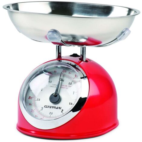 G3FERRARI Mechanische Küchenwaage Rot 5 kg G20003