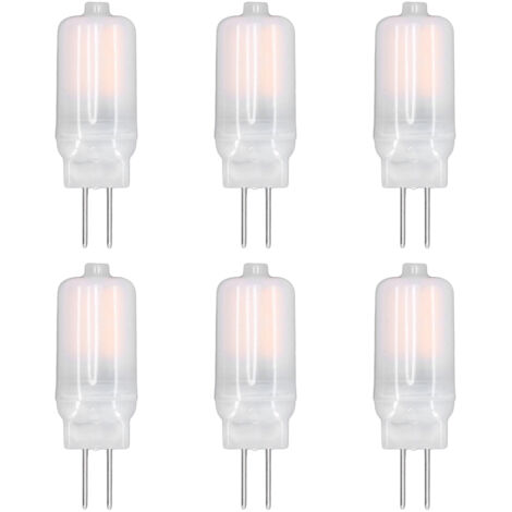 G4 12V 360° LED-Lampen, leistungsstarke Beleuchtung, optimale Wärmeableitung, geringer Stromverbrauch, warmweißes Licht (3 W), 6er-Pack