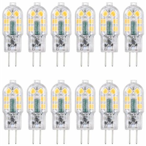 G4 12V 3W LED-Lampe, entspricht einer 30W bruchsicheren Glühbirne, 360° Abstrahlwinkel, 160 lm, nicht dimmbar, flimmerfrei, 12er-Packung (warmweiß 3000K)
