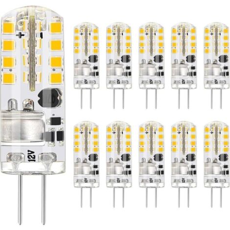 G4 12V AC/DC LED-Lampen, nicht dimmbar, 180 lm, neutralweiß (4000 K), energiesparende, flimmerfreie LED-Lampen, 1,6 W (ersetzt 16 W Halogen), für Dunstabzugshauben, 10er-Pack [Energieklasse G4]