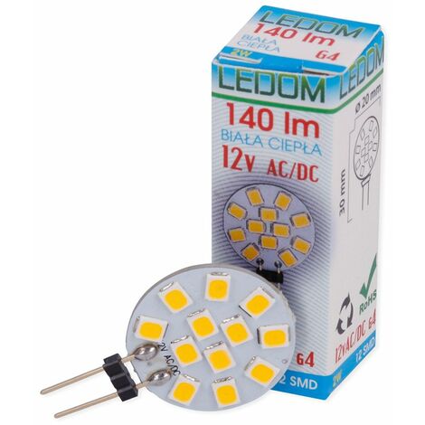 Hikeren LED-Leuchtmittel 5er-Pack G4LED Lampen,2W G4 LED Birnen 12V,Warmweiß  3000K, 240 LM, Warmweiß
