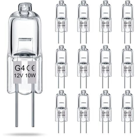 G4 Bulbs, 14 Pack 12V 10W 2-Pin Halogen Bulbs, Type T3 JC, Replacement for Under Cabinet Lighting, Chandeliers, Landscape Lighting, Dimmable, Warm White 2700K.