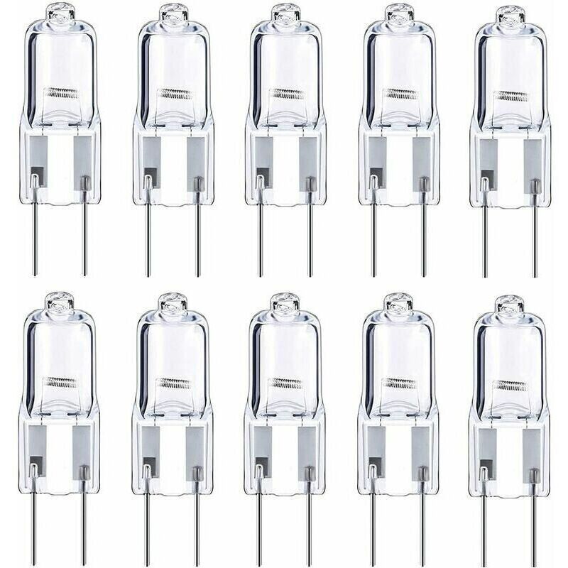 G4 Halogen Bulbs, 12V 10W, Warm White, Pack of 10