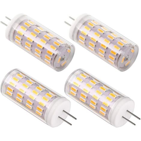 G4 Led 12v 4w Light Bulb, AC/DC 12V Lighting Bulbs Equivalent to 30W Halogen, 400LM, Warm White 3000K, Non-dimmable, Replacement for Hood and Chandelier, Pack of 4.