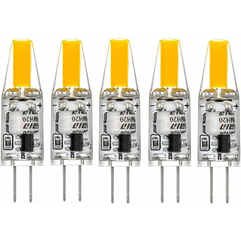 G4 led 220V 3W 2700K blanc chaud 160LM, ampoules en silicone remplacent les ampoules halogènes traditionnelles 30W, paquet de 5 unites