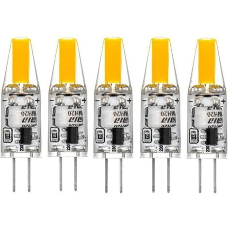 G4 LED 220V 3W 2700K warmweiß 160LM, Silikonlampen ersetzen herkömmliche 30W-Halogenlampen, 5er-Pack