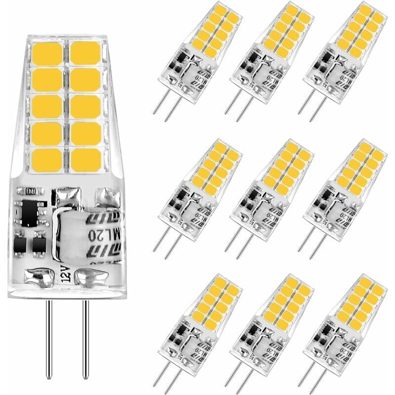 G4 LED 5W Ampoule,Blanc Chaud 3000K LED G4 Ampoules 350LM de Remplacement pour Lampes Halogènes 20W/35W,12V AC/DC,Sans Scintillement,Non