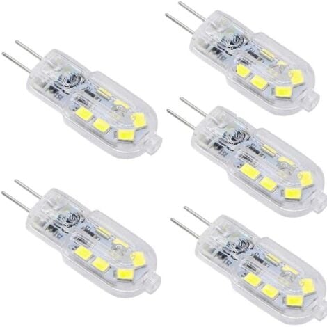 OSQI G4 LED 3W Bulb, 200LM, AC/DC12V, 25W Halogen Bulb Equivalent, White 6000K, SMD 2835 LED Bulb 360 Beam Angle for Indoor Ceiling Kitchen Lighting, 5pcs