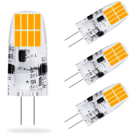 G4 LED Bulb 2W, Warm White 2700K G4 LED Bulbs, 2W Equivalent 20W G4 Halogen Bulb, LED Pin Micro Capsule G4 296lm, Non-Dimmable, Pack of 4 [Energy Class D]