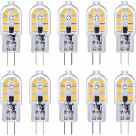 G4 LED-Lampe, 12 V, 2 W, Kaltweiß (6000 K), 200 lm, entspricht 10–20 W Halogen-Glühbirne (G4-Sockel), LED-Lampe G4, 12 V AC/D