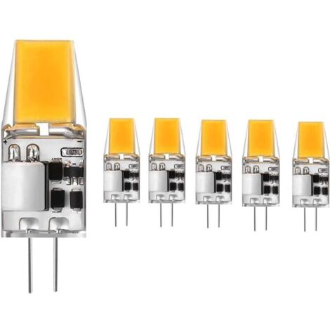 G4 LED-Lampe, 12 V, 5 W, COB-LED G4, neutralweiß, 500 Lumen, nicht dimmbar, 5er-Pack