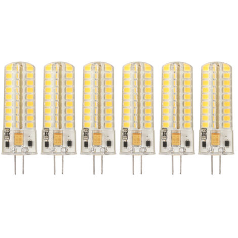 G4-LED-Lampen, 700 Lumen, 7 W, 72 LEDs, 360°-Beleuchtung, Silikonfassung, für Decken- und Wandleuchten, 12 V AC/DC, warmweißes Licht