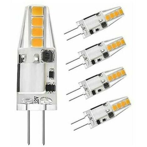 G4 LED Light Bulb Warm White 3000K AC/DC 12V 160LM 1.6W (G4 Halogen Equivalent) 15-20W Non-Dimmable G4 Bulbs Bi-Pin Base , no flicker, for extractor hood (5 pcs.).