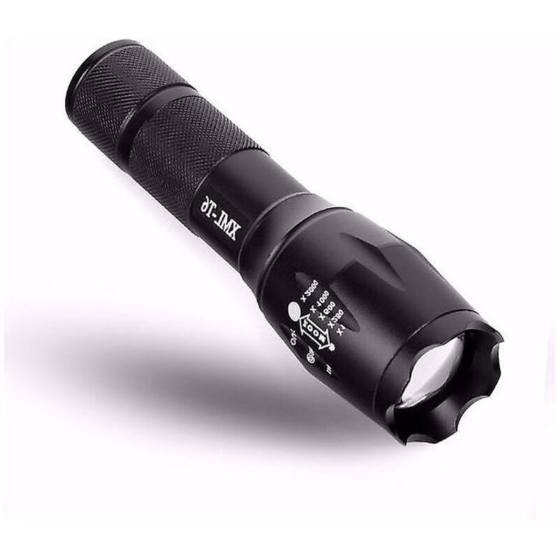 G700 X800 Zoomable Xml T6 Led Lampe de poche tactique + 18650 Batterie + chargeur + boîtier