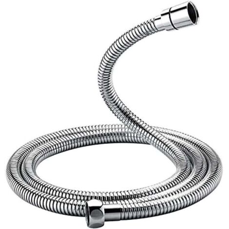 G851-20, Flexible de douche universel (G1/2 po, 2 m), anti-torsion, anti-pliage, acier inoxydable/chrome