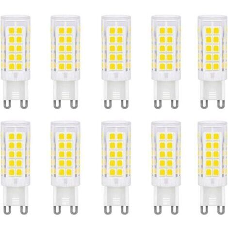G9 3W ampoules LED blanc froid 6500k, non dimmables, équivalent ampoules halogènes 33W, ampoules G9 LED maïs pour l'éclairage domestique, sans scintillement, AC 220-240V, paquet de 10 [Classe énergéti