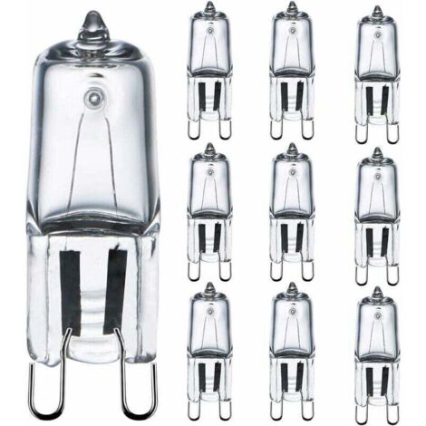 G9 42W (44W) Dimmbare warmweiße 2800K Glühbirne, G9 Halogenlampe für Innenbeleuchtung 230V G9 Kapsellampen, 10er-Pack [Energieklasse G]