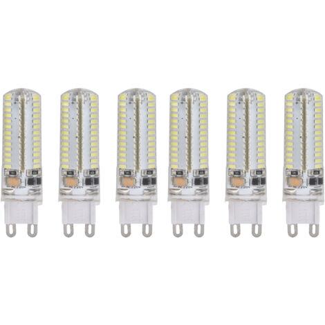 G9 5W 104 LED-Lampen, wasserdicht (IP45), warmweiß, für Kronleuchter und Wandleuchten – 6er-Pack