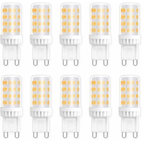 G9 5W LED Bulbs, Equivalent to 40W/50W Halogen Light, 450LM, Neutral White 4000K, AC 220V, Standard G9 Base, Energy Saving, for Ceiling Lighting, Kitchen, Bedroom, Living Room, Pack of 10