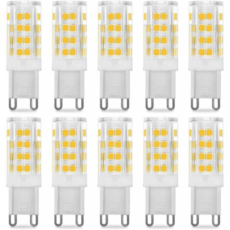 G9 5W LED-Glühbirne, 40W-Äquivalent, Warmweiß 3000k, 220-240V, 360° Abstrahlwinkel, 10er-Pack, dolaso