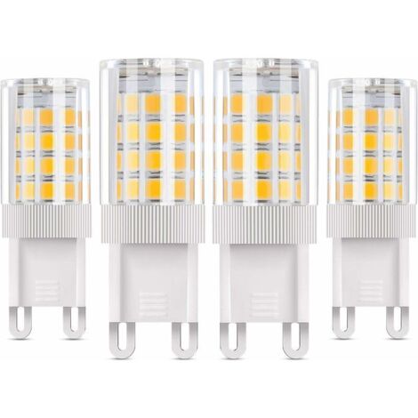 G9 Ampoule LED,5W équivalent à des Lampes Halogènes 50W,4 PCS Lampes à LED Blanc Chaud 3000K,Angle de Diffusion de 360°, AC85-220V,360LM,Non Dimmable