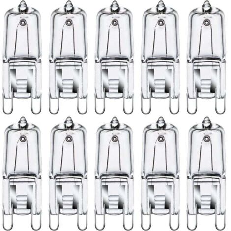 G9 Ampoules Halogènes G9 33W (34W) Ampoules Capsule G9 230V 2800K Blanc Chaud à Intensité Variable 10 Pack