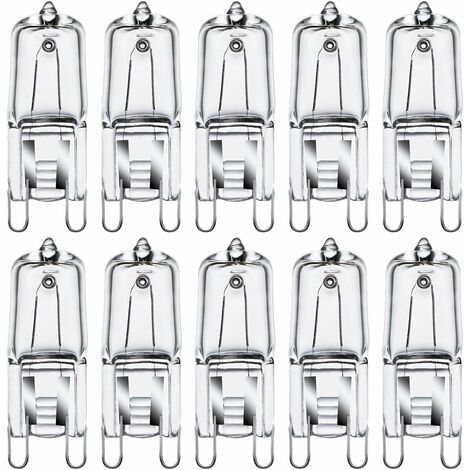 G9 Ampoules Halogènes G9 35W Ampoules Capsule G9 230V 2800K Blanc Chaud à Intensité Variable 10 Pack