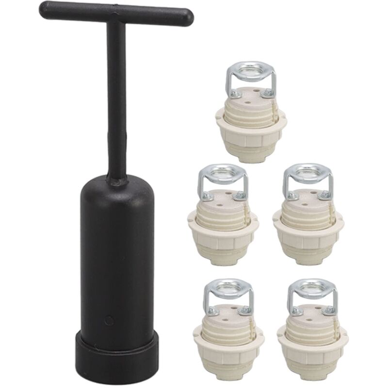 G9 Base D'ampoule en Céramique Douille Support de Lampe Support de Lampe avec Anneau en Alliage de Zinc M10 pour la Chambre à Coucher