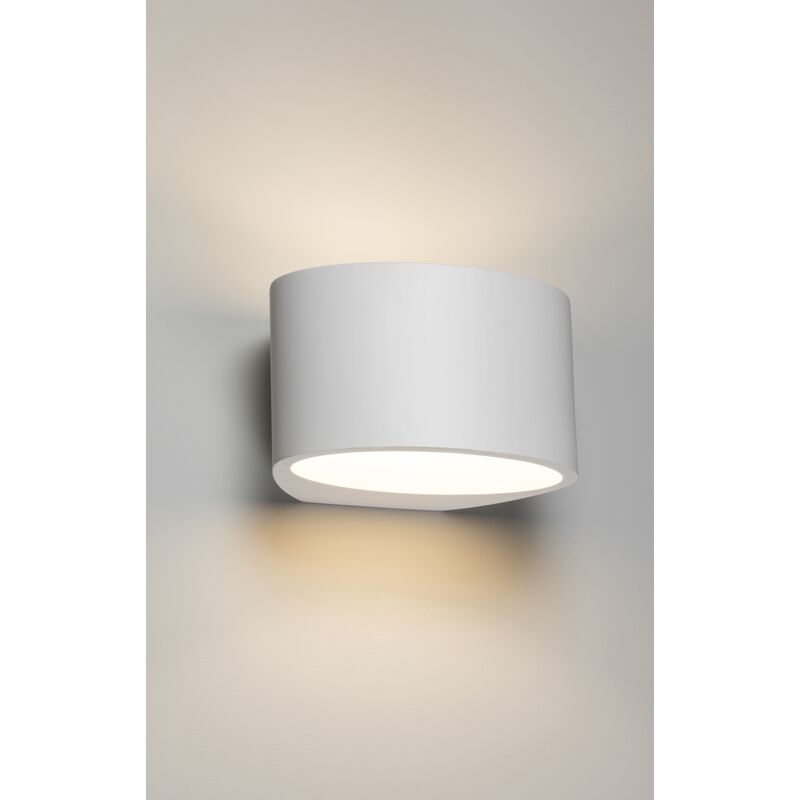 Knightsbridge - G9 Curved Up and Down Plaster Wall Light White 200mm 230V IP20 40W