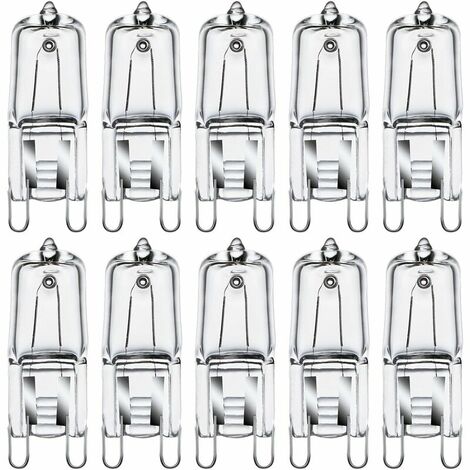 G9 Halogen Bulbs G9 35W G9 Capsule Bulbs 230V 2800K Warm White Dimmable 10 Pack