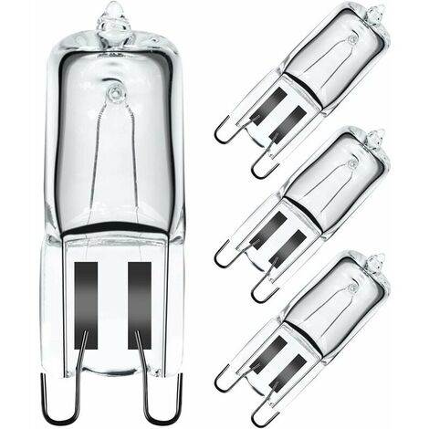 G9 Halogen Oven Bulb 40W 230V, G9 Oven Bulb, Microwave Bulb, 300°C Tolerance Bulb, 4 Pack