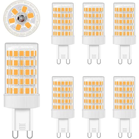 G9 LED 10 W, G9 LED-Leuchtmittel, warmweiß, 2700 K, Glühlampenäquivalent, 80 W Licht, 900 lm, G9-Leuchtmittel, AC 220 V, hell, 360 ° breiter Abstrahlwinkel, 86 x 2835 SMD, nicht dimmbar, 6 Stück [Ener