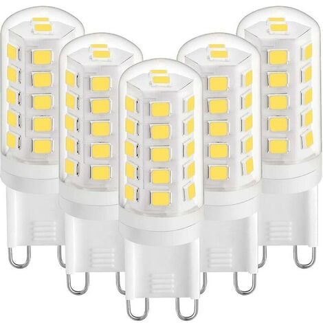 G9 LED 3W Warm White 3000K, G9 LED Bulbs 350LM, Equivalent to 28W 40W Halogen Bulb, 5Pcs