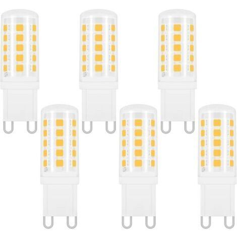 G9 LED 4W Blanc Neutre 4000K, 400LM, équivalent Halogène G9 40W 33W, 360 Degrés, AC 220-240V, LED Lampe Neutre pour Lumière Miroir, Lampe de Table, Non-dimmable, lot de 6 [Classe énergétique D]