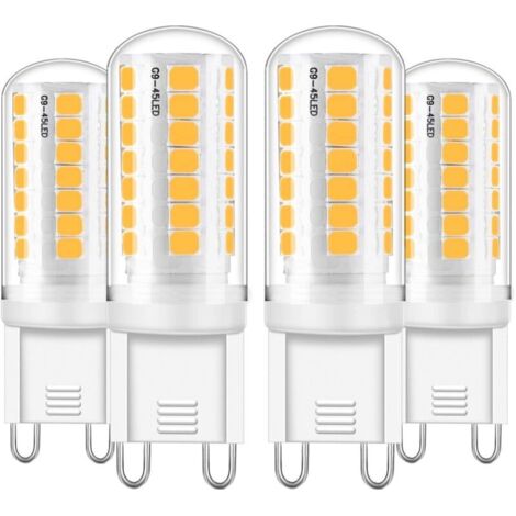 G9 LED ampoule dimmable 3W, G9 LED blanc chaud 3000K G9 ampoule stylo chaussette, pas de scintillement, AC 220-240V brillant 360 ° angle de faisceau [Classe énergétique E]