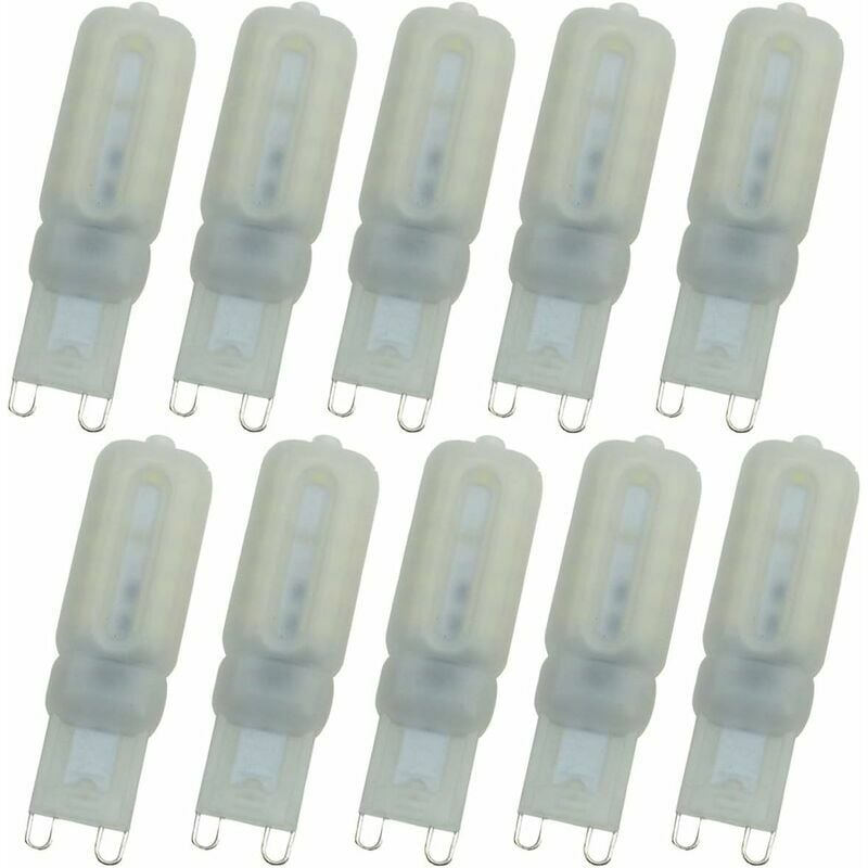 Hoopzi - G9 led Bulb Pack of 10 Cool White 5500K G9 led Bulbs Equivalent to 30W Halogen Bulb G9 Bi-Pin led Bulb G9 2835 22 led AC220V led Spotlight