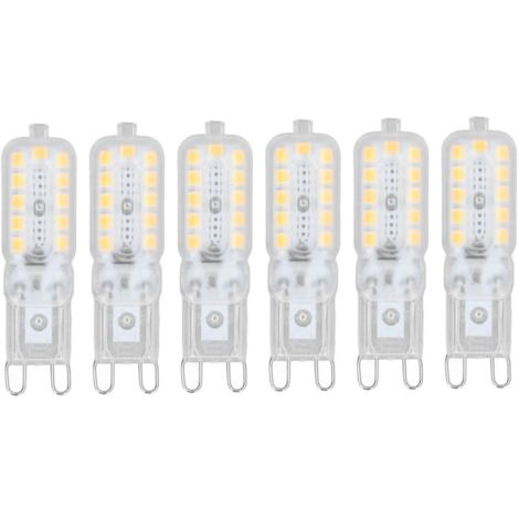G9 LED Dimmable Blanc Chaud Ampoule LED G9 5W Halogène Lumière Lampe LED G9 360°Larges Angle de Faisceau 22 2835 SMD,6pcs