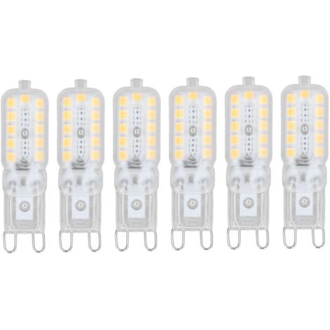 G9 LED Dimmable Blanc Chaud Ampoule LED G9 5W Halogène Lumière Lampe LED G9 360°Larges Angle de Faisceau 22 2835 SMD,6pcs-VSIAISV