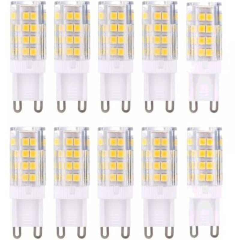 G9 LED Lamp Bulbs, Warm White 3000K 5W G9 LED Bulb Light equivalent to 40 W halogen bulbs 420 lumens not dimmable, pack of 10 [Energy Class A+]