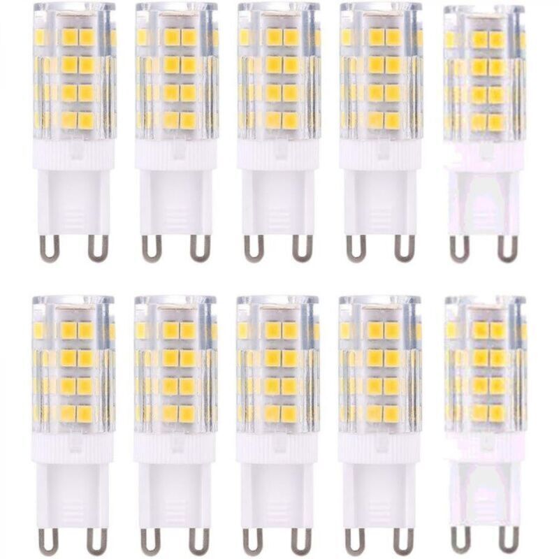 G9 LED Lamp Bulbs, Warm White 3000K 5W G9 LED Bulb Light equivalent to 40W halogen bulbs 420 lumens not dimmable, pack of 10 [Energy Class A+]