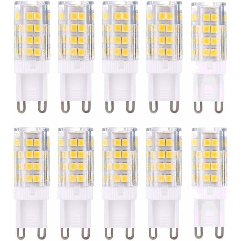 G9 LED Lamp Bulbs, Warm White 3000K 5W Light Equivalent to 40W Halogen Bulbs 420 Lumens Not Dimmable, Pack of 10