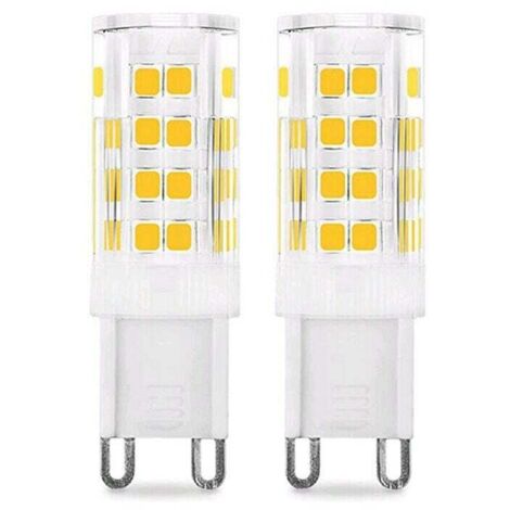 G9 LED-Lampe, 5 W (entspricht 50 W Halogenlampe), 450 lm, 220 V, Kaltweiß 6000 K, AC 100–240 V, nicht dimmbar, energiesparend, Keramiksockel, Standard-G9-Fassung, 6er-Pack [Energieklasse