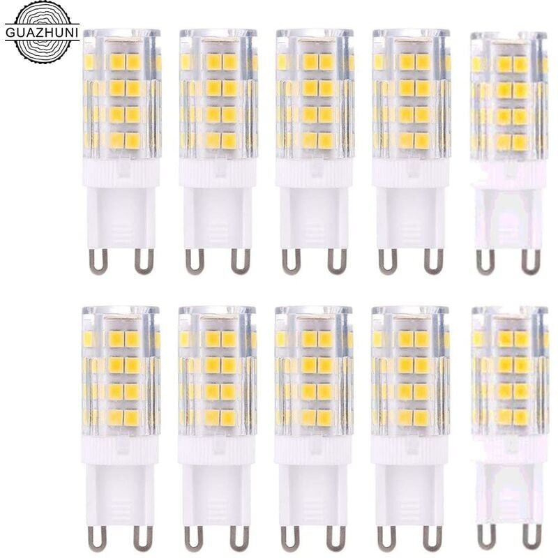 G9 led Lampe Ampoules, Blanc Chaud 3000K 5W G9 led Ampoule Lumiere équivalent aux ampoules halogènes de 40 w 420 lumens not dimmable, lot de 10 ,