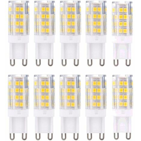 G9 LED Lampe Ampoules, Blanc Chaud 3000K 5W G9 LED Ampoule Lumiere équivalent aux ampoules halogènes de 40 W 420 lumens not dimmable, lot de 10